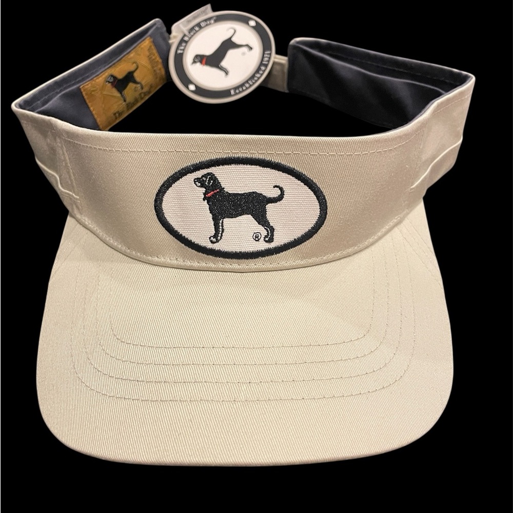 New “The Black Dog” cream visor with iconic logo on front, inside and back.